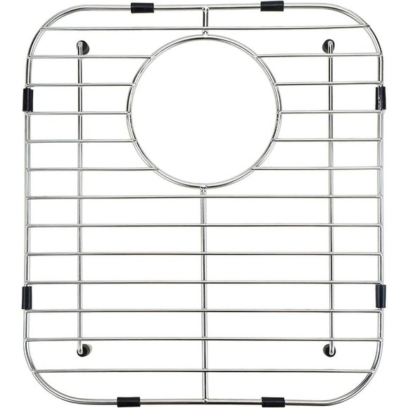 Kitchen Sink Bottom Grid Protector Stainless Steel 13.1 x 11.6 inch Rear Drain - Picture 1 of 6